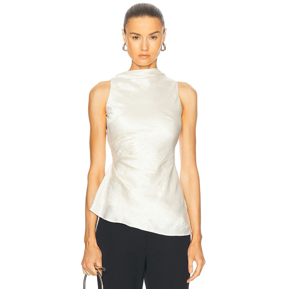 ALEXANDER MCQUEEN Draped Satin Top-1