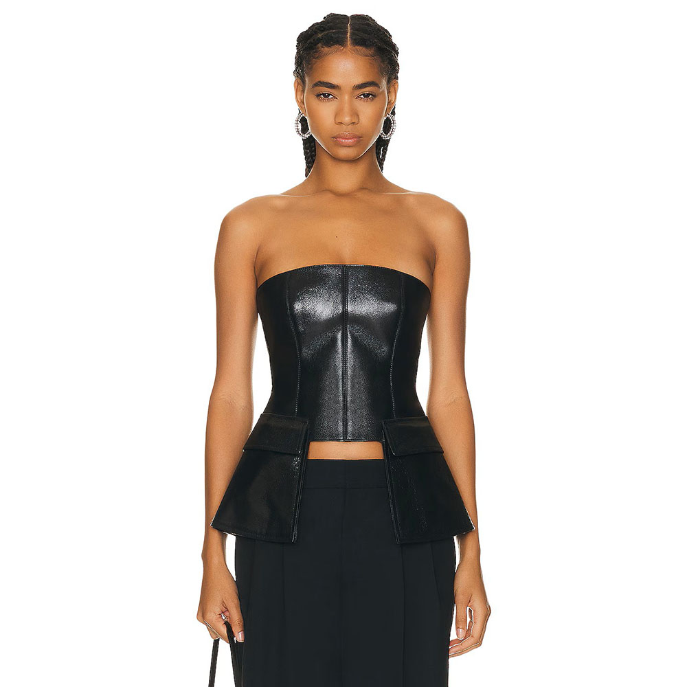 ANDREADAMO Black Leather Corset-1