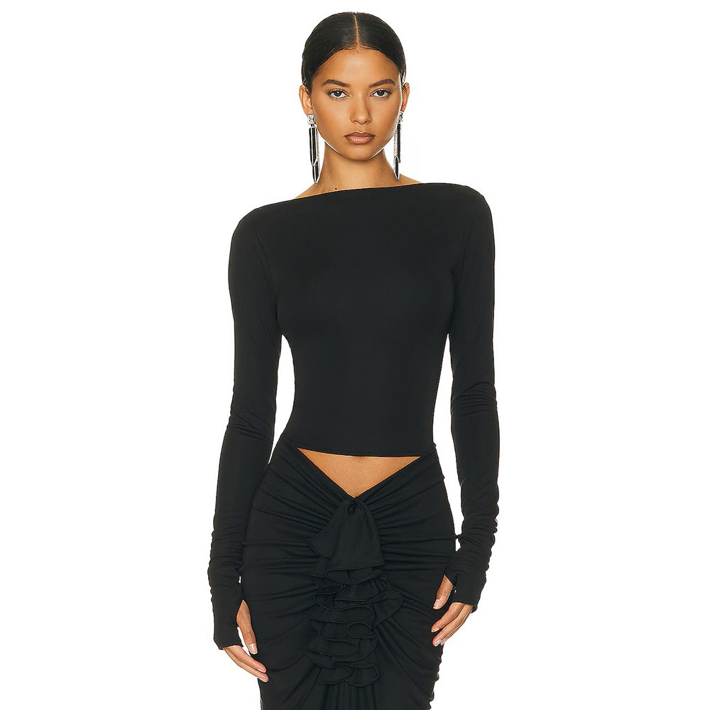 HELSA Matte Jersey Long Sleeve Top-1