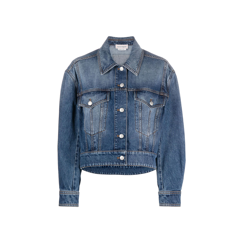 ALEXANDER MCQUEEN Blue Denim Jacket-1