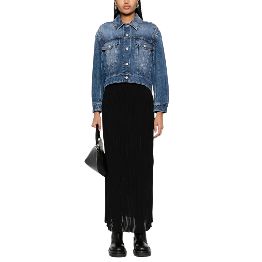 ALEXANDER MCQUEEN Blue Denim Jacket-4