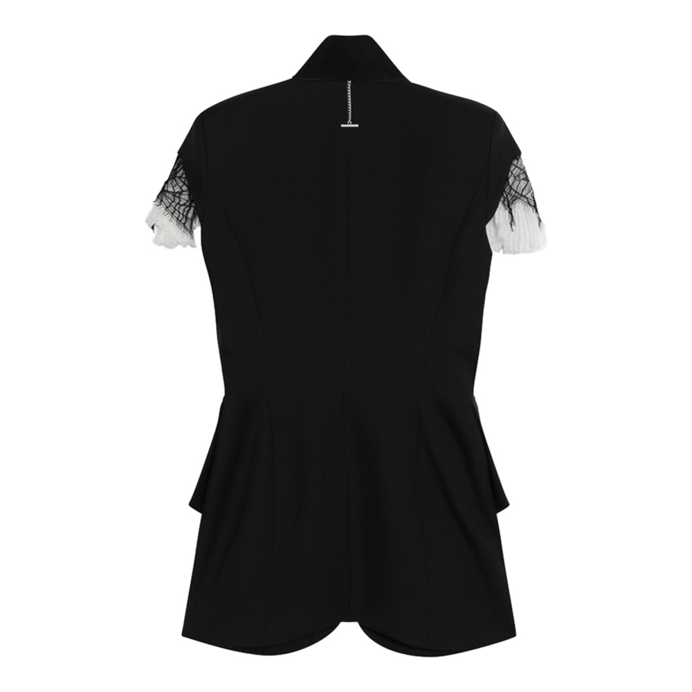 ALEXANDER MCQUEEN Sleeveless Spider Web Lace Jacket-2