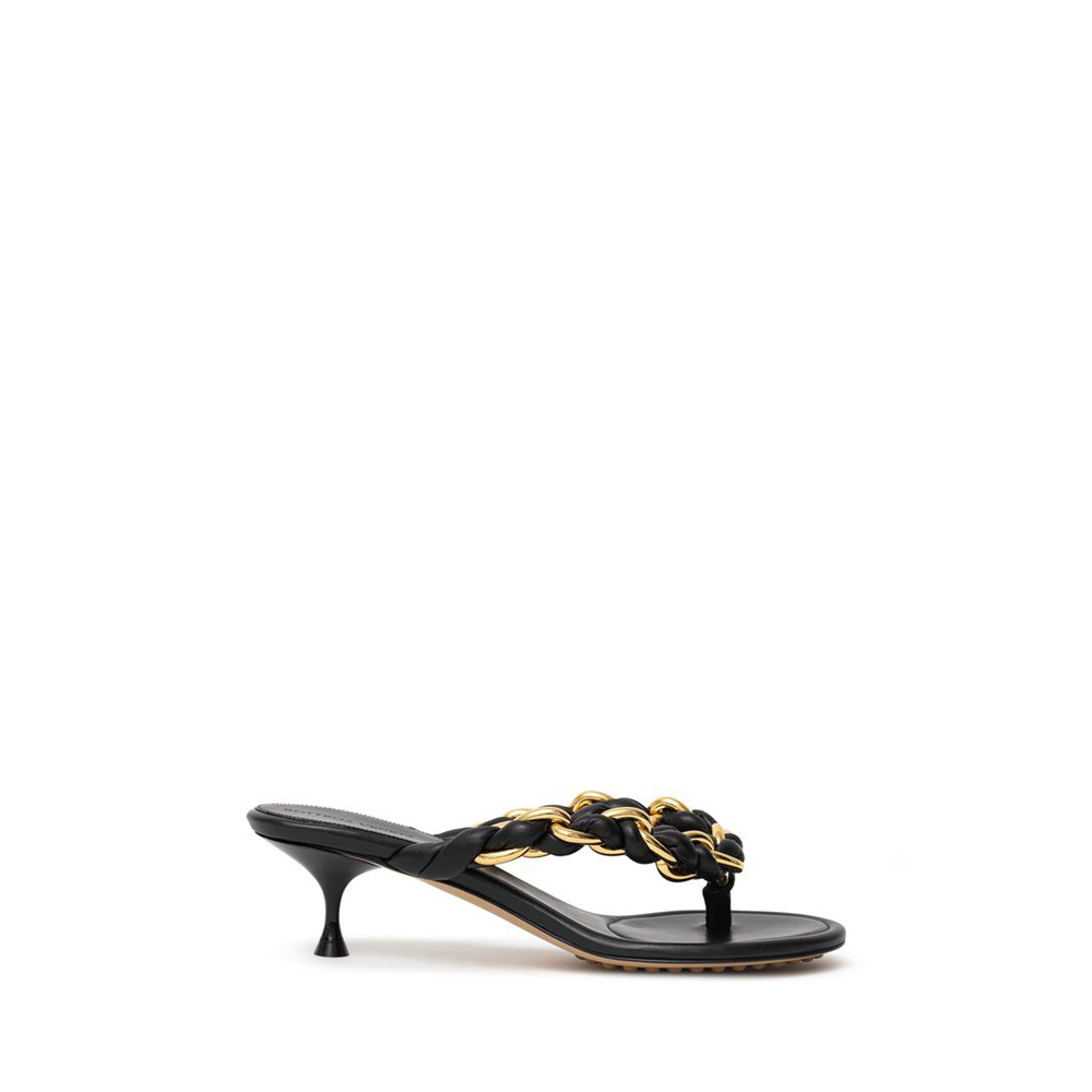 Bottega Veneta Black Leather Sandal-1