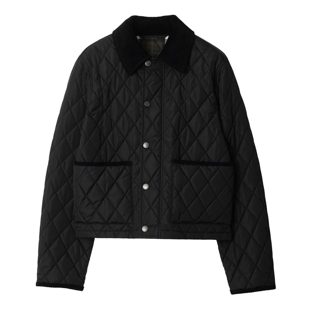 BURBERRY Cropped Quilted Nylon Jacket-1