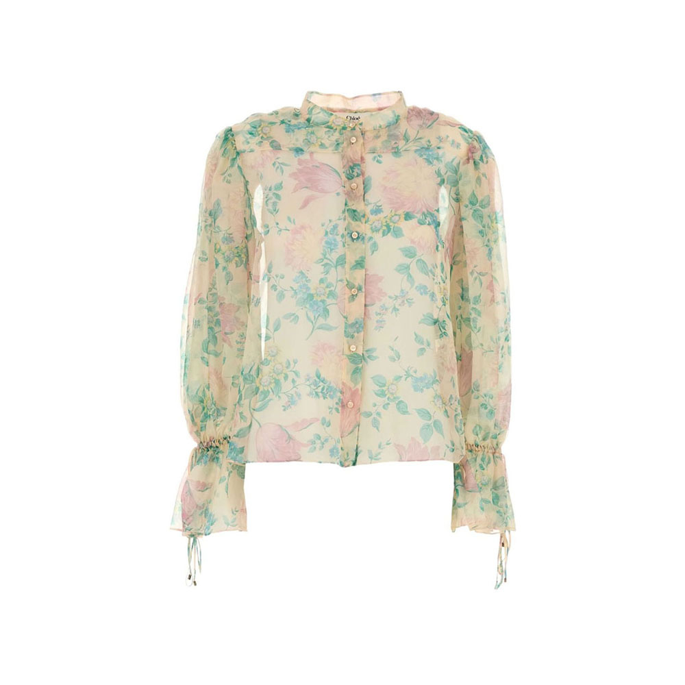 CHLOE Beige Print Shirt-1