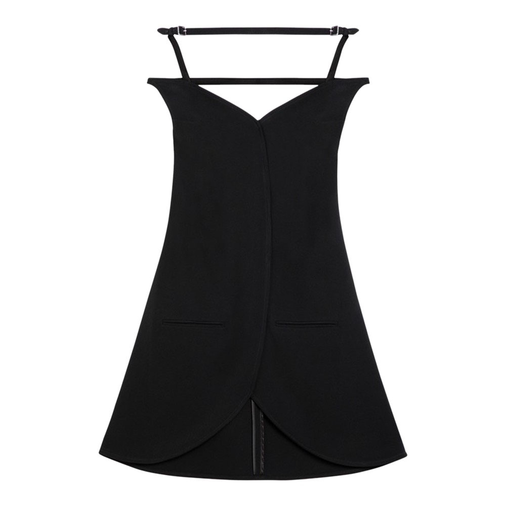 COURREGES Ellipse Viscose Bustier Mini Dress-1
