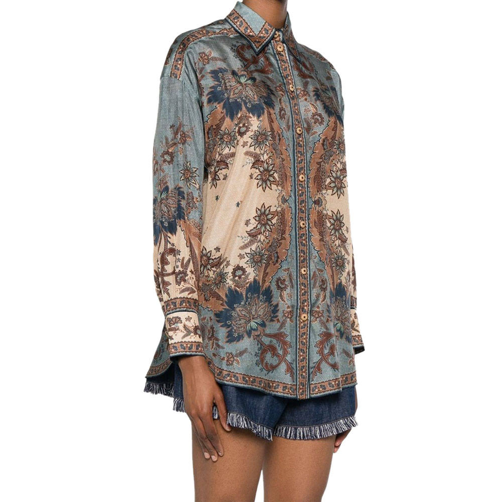 ZIMMERMANN Ruffle Floral-Print Shirt-2